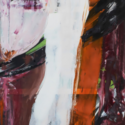 Abstrakt Nr. 20 Stephan Sprehe Öl auf Leinwand. Gr. 40cm x 80cm.