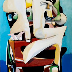 Abstrakt Nr. 1 Stephan Sprehe 2024 Öl auf Leinwand. Gr. 60cm x 80cm.