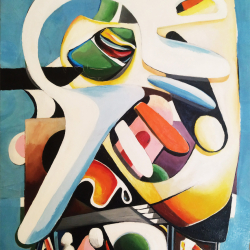 Abstrakt Nr. 4 Stephan Sprehe 2024 Öl auf Leinwand. Gr. 60cm x 80cm.