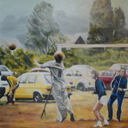 Fußball Nr. 1 Stephan Sprehe 2024. Öl auf Leinwand. Gr. 60cm x 80cm.