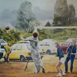 Fußball Nr. 1 Stephan Sprehe 2024. Öl auf Leinwand. Gr. 60cm x 80cm.