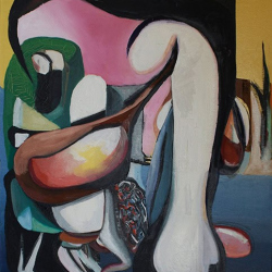 Abstrakt Nr. 11 Stephan Sprehe 2024 Öl auf Leinwand. Gr. 60cm x 80cm.