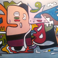 Abstrakt Nr. 25 Stephan Sprehe 2024 Öl auf Leinwand. Gr. 80cm x 60cm.