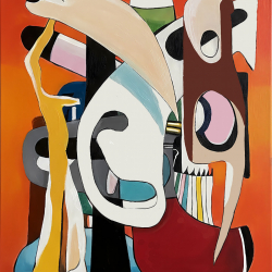 Abstrakt Nr. 26 Stephan Sprehe 2024 Öl auf Leinwand. Gr. 60cm x 80cm.