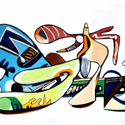 Abstrakt Nr. 2 Stephan Sprehe 2024 Öl auf Leinwand. Gr. 80cm x 60cm.