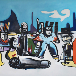 Abstrakt Nr. 7 Stephan Sprehe 2024 Öl auf Leinwand. Gr. 80cm x 60cm.