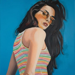 Frau Nr. 1 Stephan Sprehe 2024. Öl auf Leinwand. Gr. 80cm x 60cm.