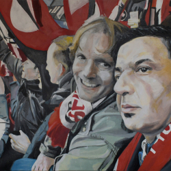 Fußball Nr. 2 Stephan Sprehe 2025. Öl auf Leinwand. Gr. 80cm x 60cm.