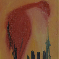 Vogel Nr. 1 Stephan Sprehe 2025. Öl auf Leinwand. Gr. 20cm x 60cm.