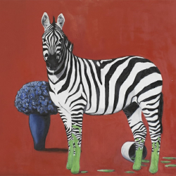 Zebra Nr. 1 Stephan Sprehe 2025. Öl auf Leinwand. Gr. 80cm x 60cm.