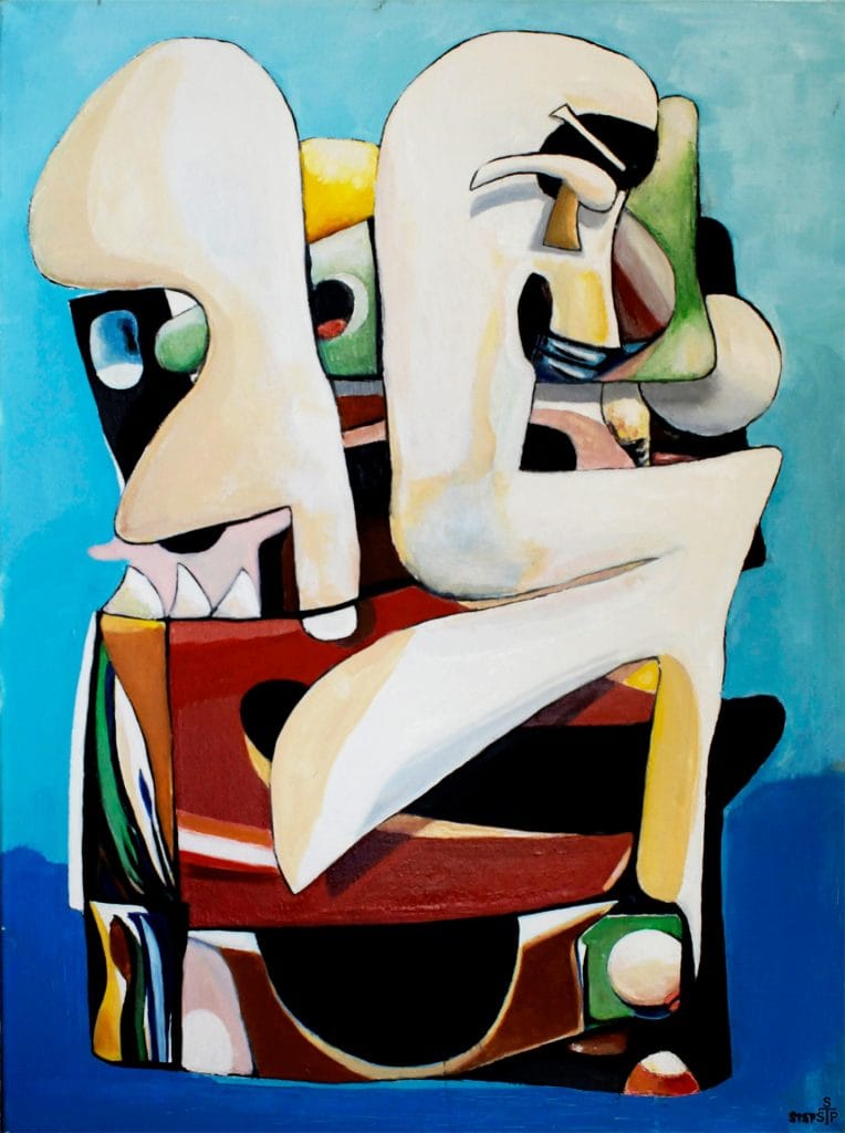 Abstrakt Nr. 1 Stephan Sprehe 2024 Öl auf Leinwand. Gr. 60cm x 80cm.