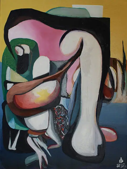 Abstrakt Nr. 11 Stephan Sprehe 2024 Öl auf Leinwand. Gr. 60cm x 80cm.